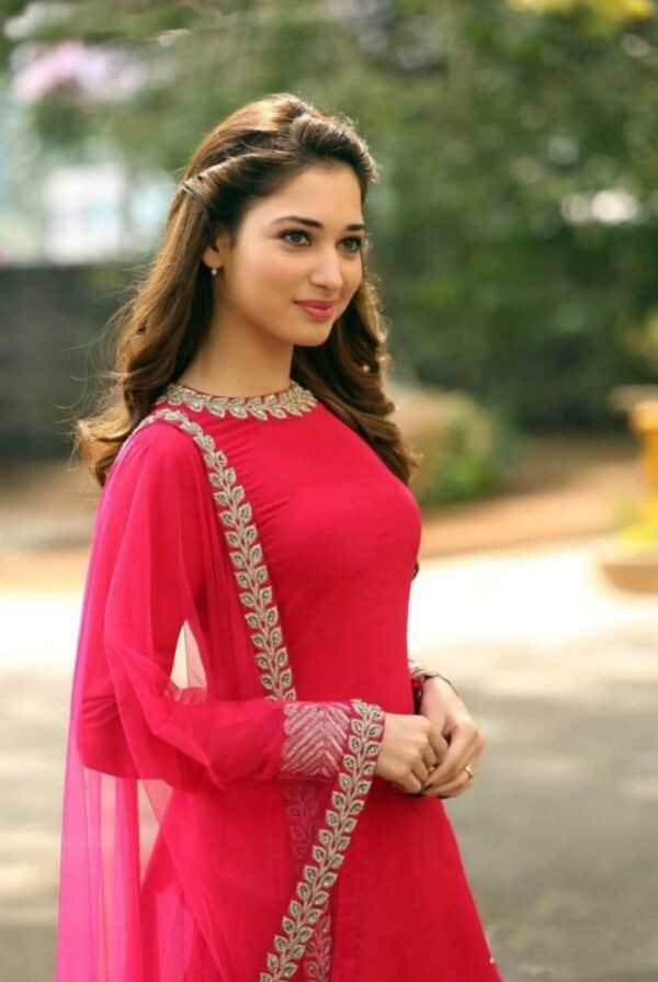 Pink Color Embroidery Work Anarkali Suit - Image 2