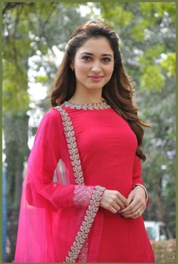 Pink Color Embroidery Work Anarkali Suit - Image 4