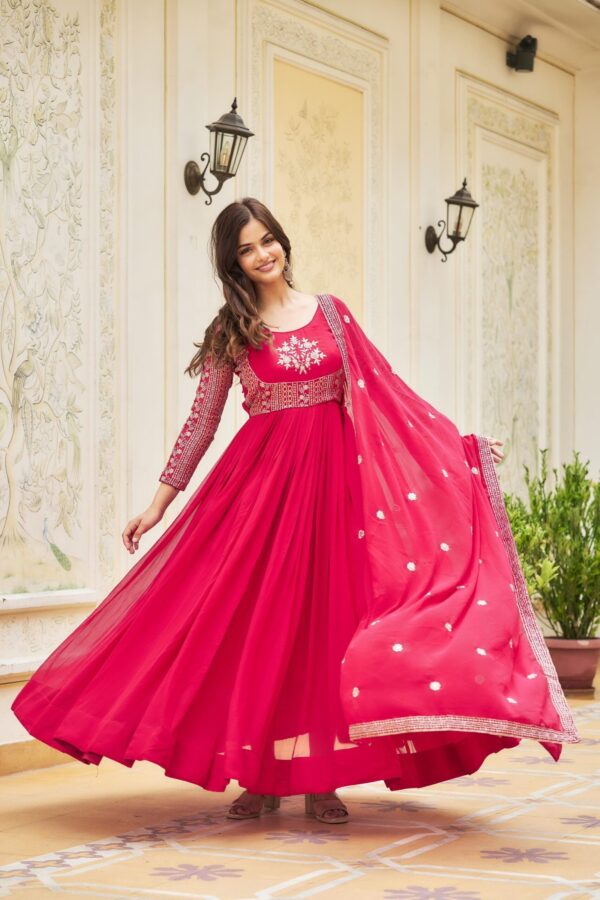 Pink Color Designer Festival Wear Gown